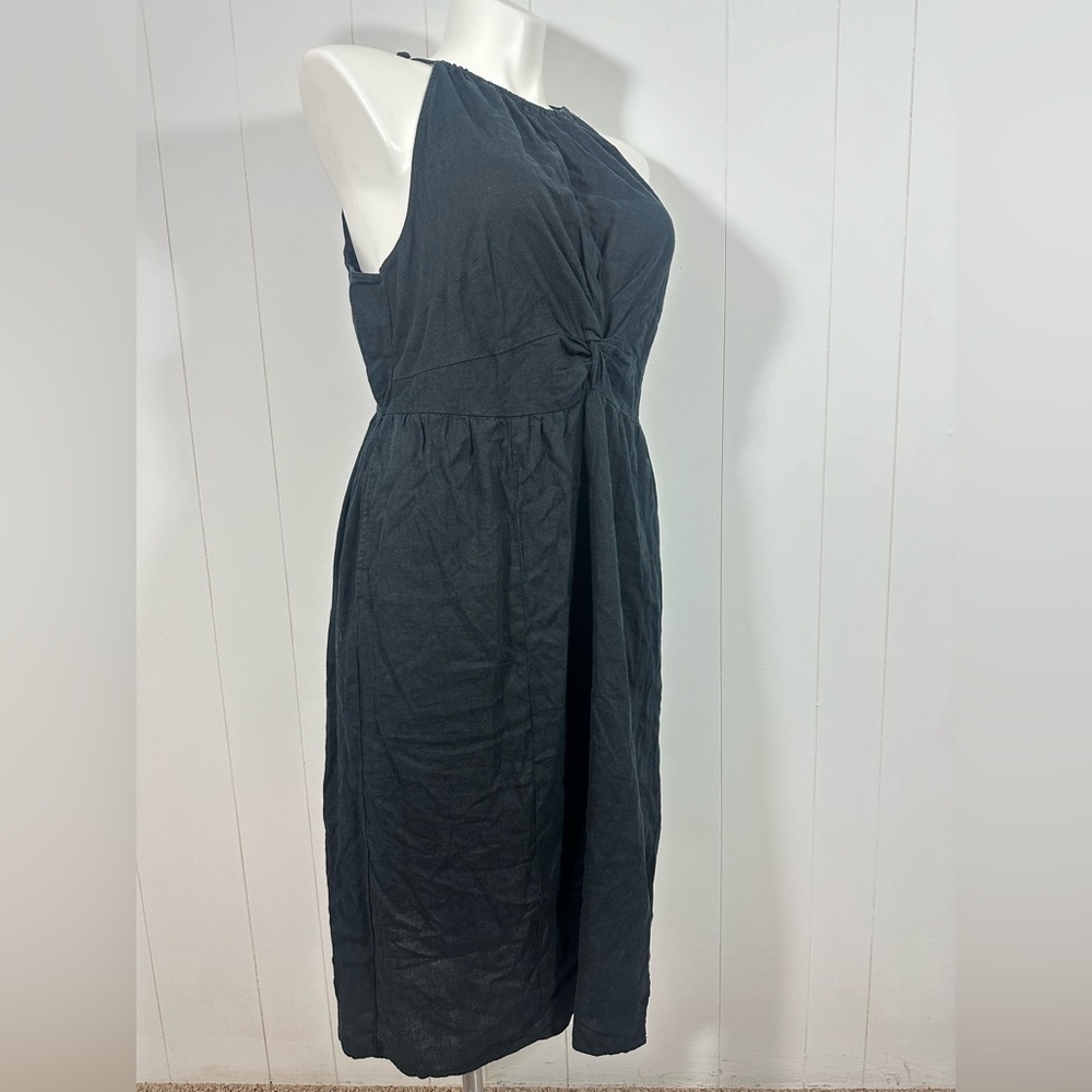 NWT Ava & Viv Women's Halter Neck A-Line Linen Black Dress Size XXL - Picture 5 of 15
